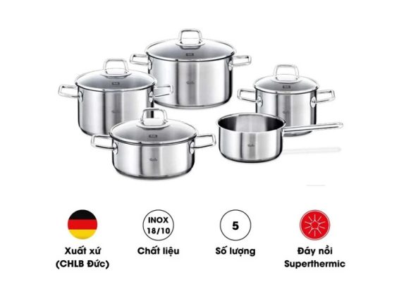 hangduc-Bộ nồi Fissler Topfset 5 tlg Humburg